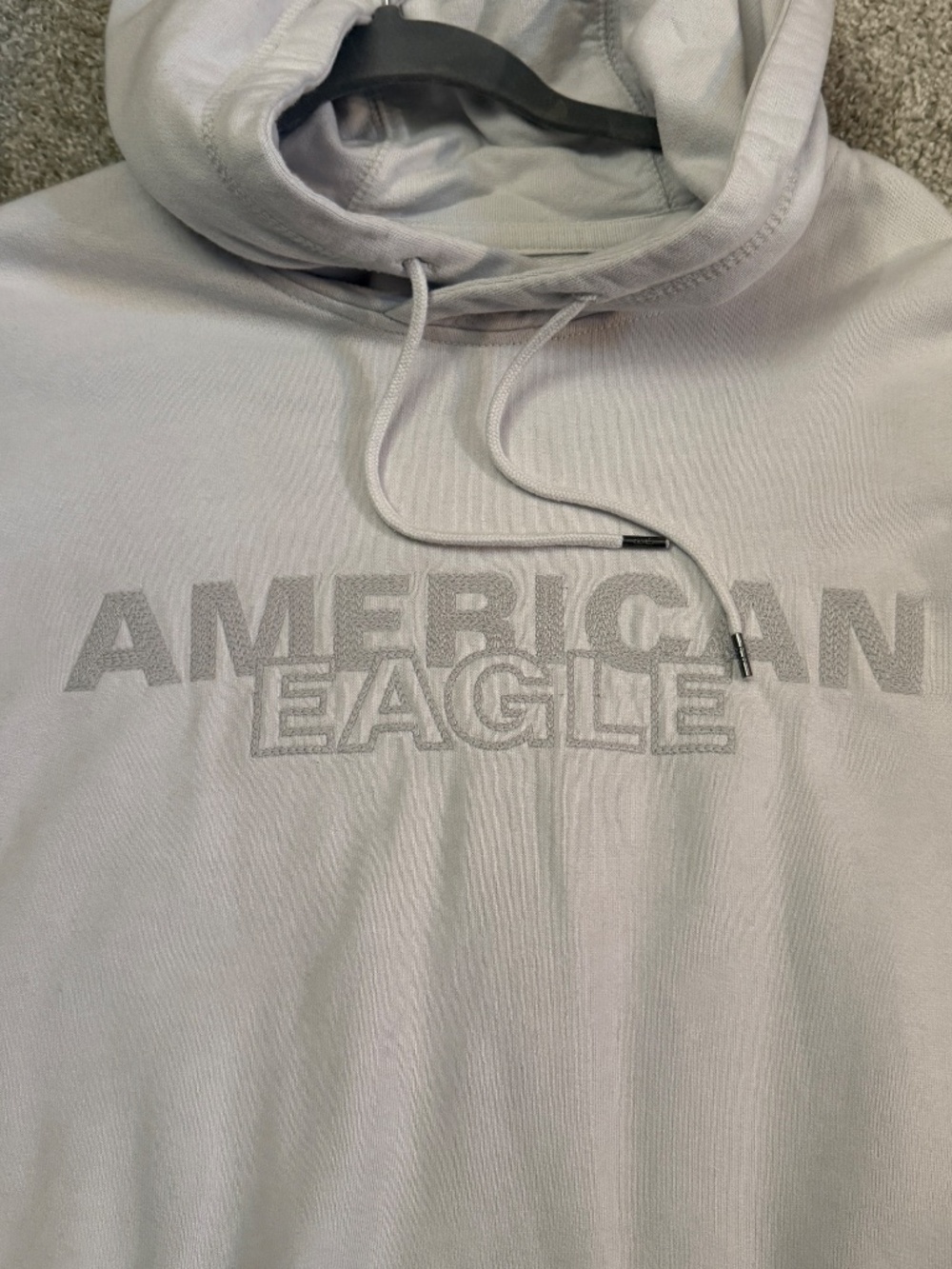 Mens XL American Eagle light grey hoodie - Picture 3 of 6